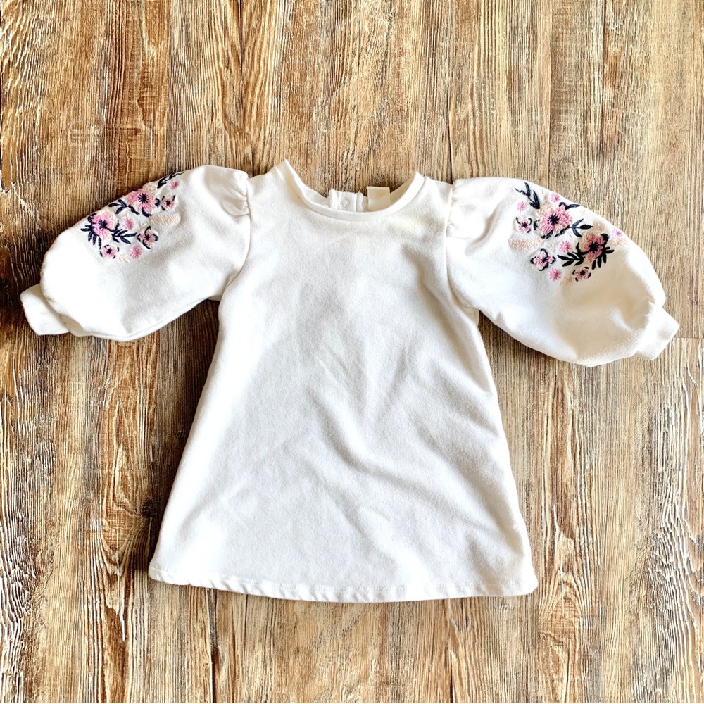 TUCKER + TATE Infant Embroidered Sweatshirt Dress